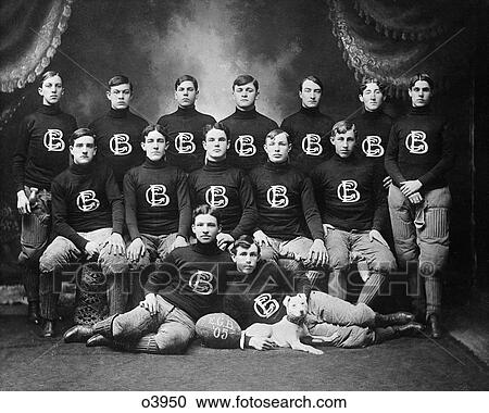 1900S 1905 Turn Of The Century Football Team Portrait With Canine Mascot View Large Photo Image Stock Image - 1900S 1905 Turn Of The Century Football Team Portrait With Canine Mascot . Fotosearch