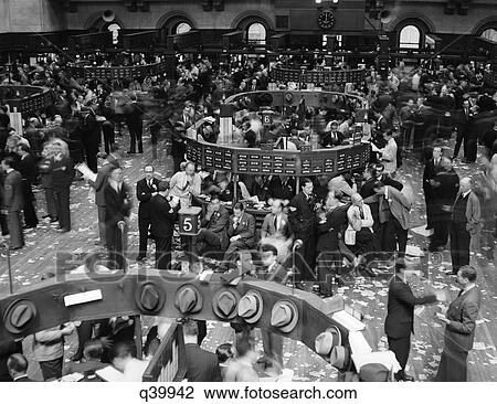 1940S Trading In Progress On Floor Of New York Stock Exchange Nyc Usa View Large Photo Image Stock Image - 1940S Trading In Progress On Floor Of New York Stock Exchange Nyc Usa. Fotosearch
