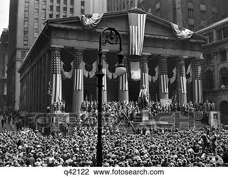 1942 Wwii War Bond Rally Federal Treasury Building New York Stock Exchange Wall Street Manhattan New York City Usa View Large Photo Image Stock Image - 1942 Wwii War Bond Rally Federal Treasury Building New York Stock Exchange Wall Street Manhattan New York City Usa . Fotosearch