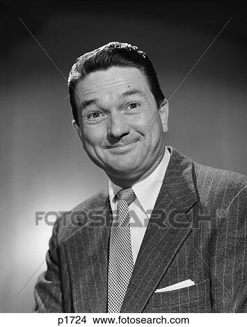 1950S Man In Business Suit Smiling View Large Photo Image Picture - 1950S Man In Business Suit Smiling. Fotosearch