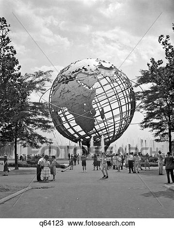 1960S 1964 New York World'S Fair Unisphere Flushing Meadows Corona Park Queens Borough Nyc Ny Usa View Large Photo Image Stock Image - 1960S 1964 New York World'S Fair Unisphere Flushing Meadows Corona Park Queens Borough Nyc Ny Usa. Fotosearch