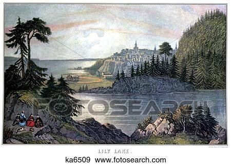Lily Lake - St. John, New Brunswick, Canada - currier & ives ™ ™ Lithograph View Large Photo Image Stock Photo - Lily Lake - St. John, New Brunswick, Canada - currier & ives ™ ™ Lithograph. Fotosearch