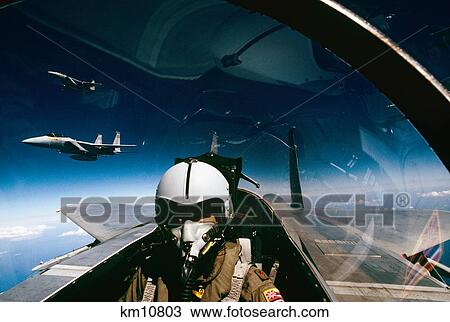Pilot Of F-15 Eagle With Two Other Jets In The Formation View Large Photo Image Stock Image - Pilot Of F-15 Eagle With Two Other Jets In The Formation. Fotosearch