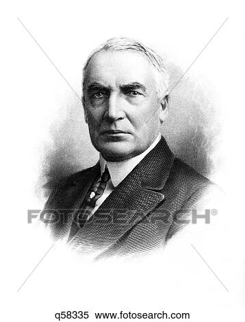 Portrait Warren G. Harding 1865-1923 29Th American President Senator Newspaper Editor Republican Orator Corrupt Administration View Large Photo Image Stock Photography - Portrait Warren G. Harding 1865-1923 29Th American President Senator Newspaper Editor Republican Orator Corrupt Administration . Fotosearch