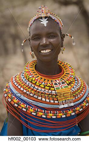 Samburu Woman Smiling Wearing Colorful Beaded Necklace Collar View Large Photo Image Stock Image - Samburu Woman Smiling Wearing Colorful Beaded Necklace Collar. Fotosearch