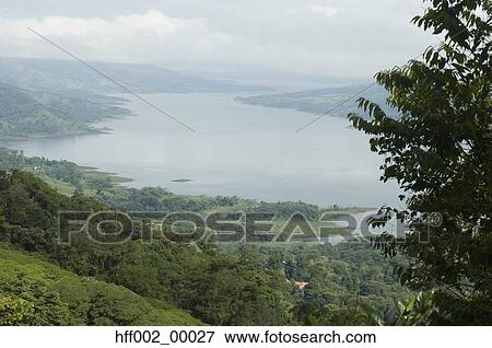 Scenic Of Lake Arenal From Mountainside Costa Rica View Large Photo Image Stock Photo - Scenic Of Lake Arenal From Mountainside Costa Rica. Fotosearch