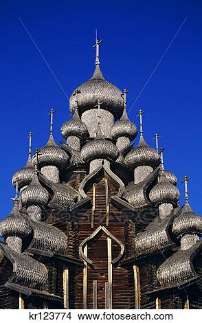 Transfiguration Cathedral Kizhi Island Russia View Large Photo Image Picture - Transfiguration Cathedral Kizhi Island Russia. Fotosearch