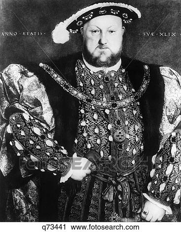 1500S 1540 Portrait Of King Henry Viii England Looking At Camera By Hans Holbein View Large Photo Image Stock Image - 1500S 1540 Portrait Of King Henry Viii England Looking At Camera By Hans Holbein . Fotosearch