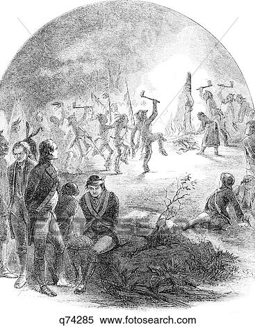 1700S 1760S Engraving Depicting Torture Of English Prisoners By The Indians During Pontiac'S War View Large Photo Image Stock Photography - 1700S 1760S Engraving Depicting Torture Of English Prisoners By The Indians During Pontiac'S War. Fotosearch