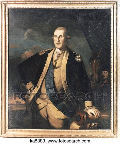 1779 GEORGE WASHINGTON HERO LEADER AMERICAN REVOLUTION WAR FIRST PRESIDENT OF UNITED STATES PAINTING BY CHARLES WILLSON PEALE View Large Photo Image Stock Image - 1779 GEORGE WASHINGTON HERO LEADER AMERICAN REVOLUTION WAR FIRST PRESIDENT OF UNITED STATES PAINTING BY CHARLES WILLSON PEALE. Fotosearch