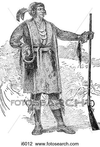 1800S Engraving Of Native American Indian Chief Osceola Of The Seminole Standing Portrait Holding Flintlock Smoothbore Musket View Large Photo Image Stock Image - 1800S Engraving Of Native American Indian Chief Osceola Of The Seminole Standing Portrait Holding Flintlock Smoothbore Musket. Fotosearch