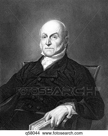 Picture - 1800S John Quincy Adams 1767-1848 Sixth 6Th American President Federalist Republican Diplomat Attorney For The Amistad Slaves. Fotosearch
