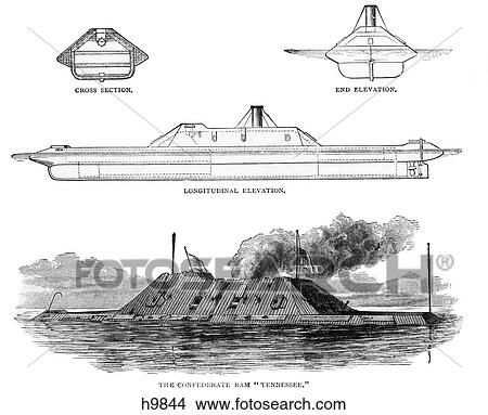 1860s AMERICAN CIVIL WAR CONFEDERATE NAVAL IRONCLAD RAM THE TENNESSEE VARIOUS VIEWS View Large Photo Image Picture - 1860s AMERICAN CIVIL WAR CONFEDERATE NAVAL IRONCLAD RAM THE TENNESSEE VARIOUS VIEWS. Fotosearch