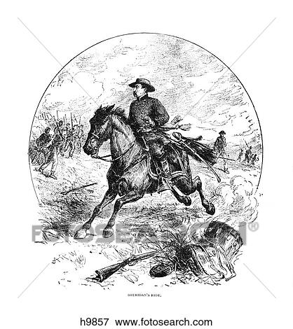 1860s AMERICAN CIVIL WAR UNION GENERAL PHILIP SHERIDAN ON HIS HORSE RIENZI BATTLE OF CEDAR CREEK WINCHESTER VIRGINIA USA View Large Photo Image Stock Photo - 1860s AMERICAN CIVIL WAR UNION GENERAL PHILIP SHERIDAN ON HIS HORSE RIENZI BATTLE OF CEDAR CREEK WINCHESTER VIRGINIA USA. Fotosearch