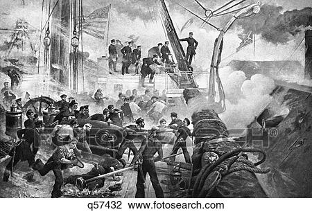 1860S August 5 1864 Rear Admiral David G Farragut During Battle Mobile Bay From Painting By W. H. Overend View Large Photo Image Stock Image - 1860S August 5 1864 Rear Admiral David G Farragut During Battle Mobile Bay From Painting By W. H. Overend. Fotosearch