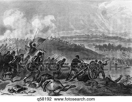 1860S July 1863 Battle Of Gettysburg Final Charge Of Union Forces At Cemetery Hill View Large Photo Image Stock Image - 1860S July 1863 Battle Of Gettysburg Final Charge Of Union Forces At Cemetery Hill. Fotosearch