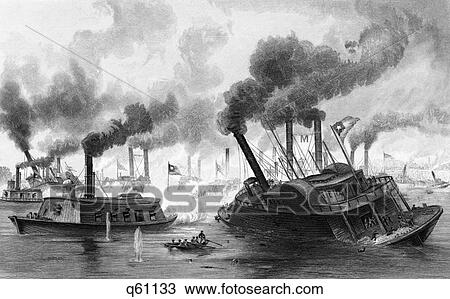 1860S June 1863 Battle Of The Rams Naval Attack Steamships On Mississippi River During Battle Of Memphis View Large Photo Image Stock Image - 1860S June 1863 Battle Of The Rams Naval Attack Steamships On Mississippi River During Battle Of Memphis. Fotosearch