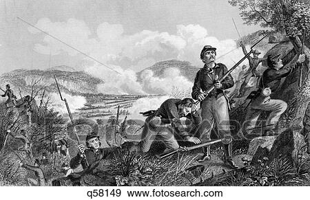 1860S November 1863 Battle Of Lookout Mountain Tennessee During The Chattanooga Campaign View Large Photo Image Stock Photo - 1860S November 1863 Battle Of Lookout Mountain Tennessee During The Chattanooga Campaign. Fotosearch