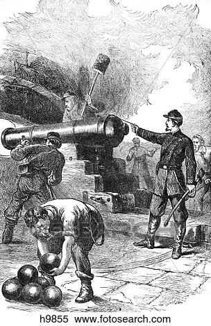 1860s UNION SOLDIERS FIRING CANNON AT FORT SUMTER CHARLESTON HARBOR SOUTH CAROLINA USA View Large Photo Image Stock Photography - 1860s UNION SOLDIERS FIRING CANNON AT FORT SUMTER CHARLESTON HARBOR SOUTH CAROLINA USA. Fotosearch