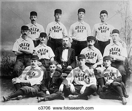 1890S 1891 Turn Of Century Group Portrait Green Bay Wi Baseball Team Players Wearing Team Uniforms View Large Photo Image Stock Photograph - 1890S 1891 Turn Of Century Group Portrait Green Bay Wi Baseball Team Players Wearing Team Uniforms . Fotosearch