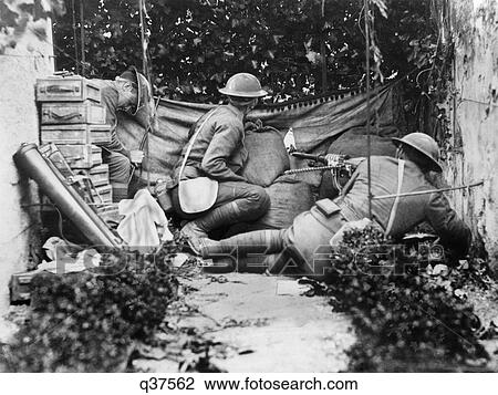 1910S June 1 1918 American Gunners Company A 7Th Machine Gun Battalion In The Thick Of Battle In City Of Chateau Thierry France View Large Photo Image Stock Image - 1910S June 1 1918 American Gunners Company A 7Th Machine Gun Battalion In The Thick Of Battle In City Of Chateau Thierry France. Fotosearch