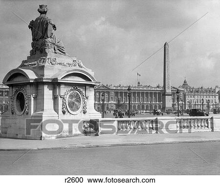 1920s 1930s LUXOR OBELISK IN CENTER PLACE DE LA CONCORD PARIS FRANCE View Large Photo Image Stock Image - 1920s 1930s LUXOR OBELISK IN CENTER PLACE DE LA CONCORD PARIS FRANCE. Fotosearch