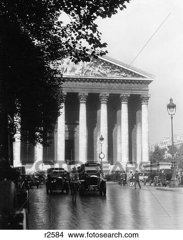 1920S La Madeleine Paris France View Large Photo Image Picture - 1920S La Madeleine Paris France. Fotosearch
