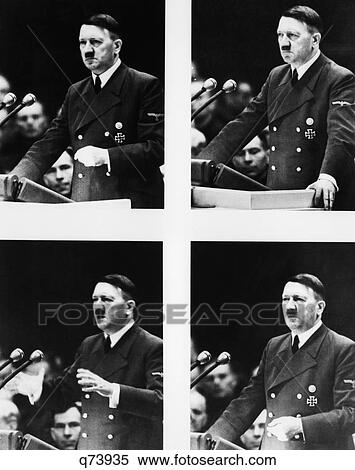 1930S 1939 Composite Of 4 Poses Of Adolf Hitler Speaking To Rally In Potsdam Germany View Large Photo Image Stock Photography - 1930S 1939 Composite Of 4 Poses Of Adolf Hitler Speaking To Rally In Potsdam Germany. Fotosearch