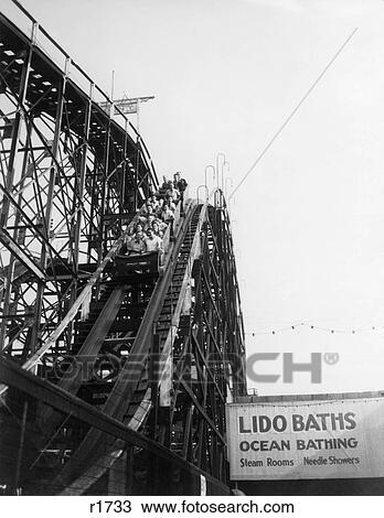 1930s 1940s PEOPLE RIDING CYCLONE ROLLER COASTER CONEY ISLAND BROOKLYN NY USA View Large Photo Image Stock Image - 1930s 1940s PEOPLE RIDING CYCLONE ROLLER COASTER CONEY ISLAND BROOKLYN NY USA. Fotosearch