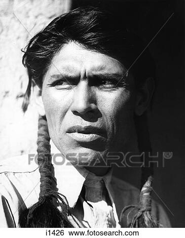 1930S Serious Portrait Native American Man San Ildefonso Pueblo New Mexico Usa View Large Photo Image Stock Photograph - 1930S Serious Portrait Native American Man San Ildefonso Pueblo New Mexico Usa. Fotosearch