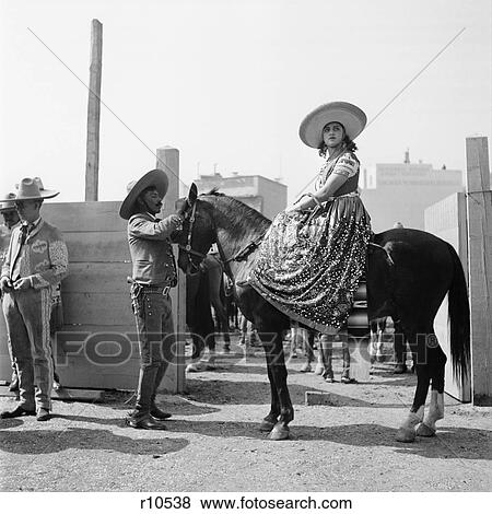 1930S Woman Sitting On Horse Wearing Traditional China Poblana Costume Mexico View Large Photo Image Stock Photo - 1930S Woman Sitting On Horse Wearing Traditional China Poblana Costume Mexico. Fotosearch