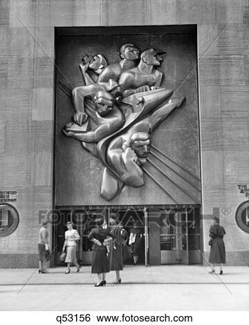 1940S 1950S Rockefeller Center Art Deco Bas Relief News By Isamu Noguchi Over Associated Press Building New York City Usa View Large Photo Image Stock Photograph - 1940S 1950S Rockefeller Center Art Deco Bas Relief News By Isamu Noguchi Over Associated Press Building New York City Usa. Fotosearch