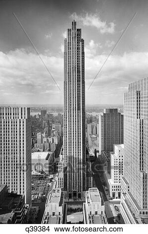 1940S Rockefeller Center Rca Building With Associated Press Building In Foreground New York City Usa View Large Photo Image Picture - 1940S Rockefeller Center Rca Building With Associated Press Building In Foreground New York City Usa. Fotosearch