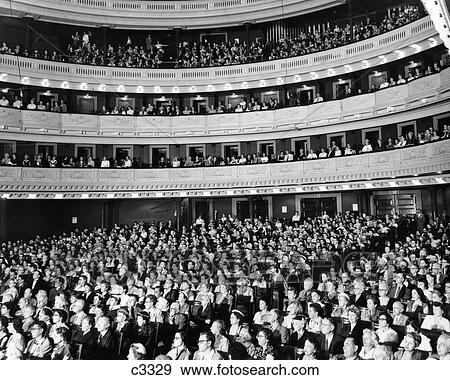 1950S Audience Sitting In Carnegie Hall New York City Ny Usa View Large Photo Image Stock Photo - 1950S Audience Sitting In Carnegie Hall New York City Ny Usa. Fotosearch