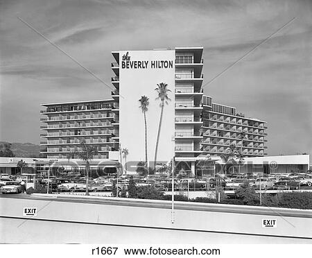 1950s BEVERLY HILTON HOTEL BEVERLY HILLS CA USA View Large Photo Image Stock Photo - 1950s BEVERLY HILTON HOTEL BEVERLY HILLS CA USA. Fotosearch