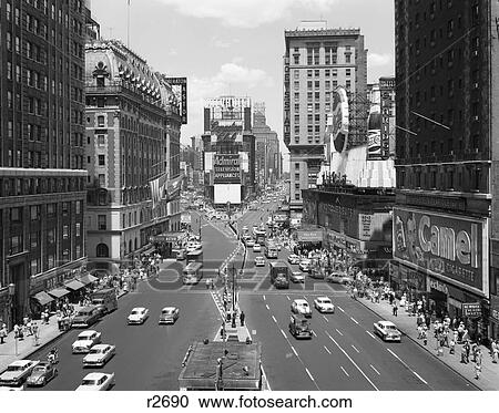 1950S Looking North At Times Square From The Times Building Manhattan Nyc Usa View Large Photo Image Stock Image - 1950S Looking North At Times Square From The Times Building Manhattan Nyc Usa. Fotosearch