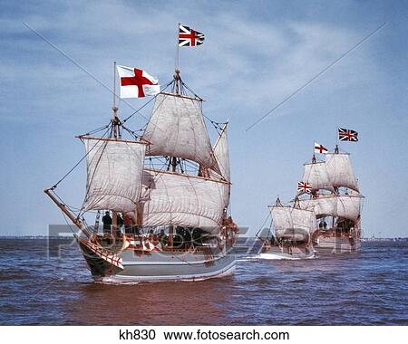 1950s THREE AUTHENTIC REPRODUCTIONS OF 17TH CENTURY SAILING SHIPS THAT BROUGHT ENGLISH SETTLERS TO JAMESTOWN COLONIAL VIRGINIA View Large Photo Image Stock Image - 1950s THREE AUTHENTIC REPRODUCTIONS OF 17TH CENTURY SAILING SHIPS THAT BROUGHT ENGLISH SETTLERS TO JAMESTOWN COLONIAL VIRGINIA. Fotosearch