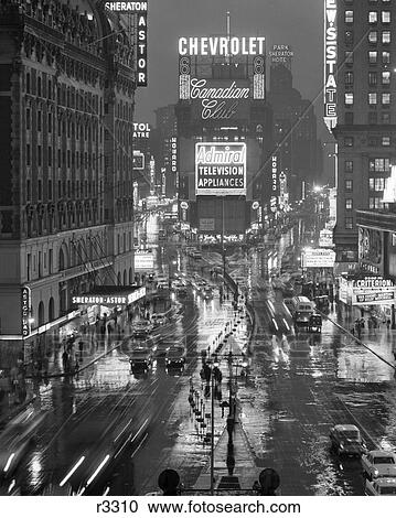 1950S Times Square New York City Looking North To Duffy Square Manhattan Usa View Large Photo Image Stock Image - 1950S Times Square New York City Looking North To Duffy Square Manhattan Usa. Fotosearch