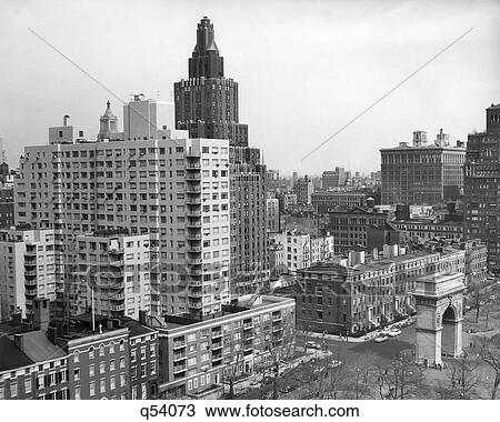 1950S View Washington Square North With Arch Fifth Avenue Buildings Number 1 & 2 Of Washington Square Park New York City Nyc Usa View Large Photo Image Stock Image - 1950S View Washington Square North With Arch Fifth Avenue Buildings Number 1 & 2 Of Washington Square Park New York City Nyc Usa. Fotosearch