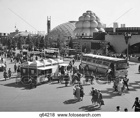 1960s 1964 GOTHAM PLAZA ENTRANCE INFORMATION BOOTH AT WORLD'S FAIR FLUSHING NEW YORK USA View Large Photo Image Stock Photo - 1960s 1964 GOTHAM PLAZA ENTRANCE INFORMATION BOOTH AT WORLD'S FAIR FLUSHING NEW YORK USA. Fotosearch