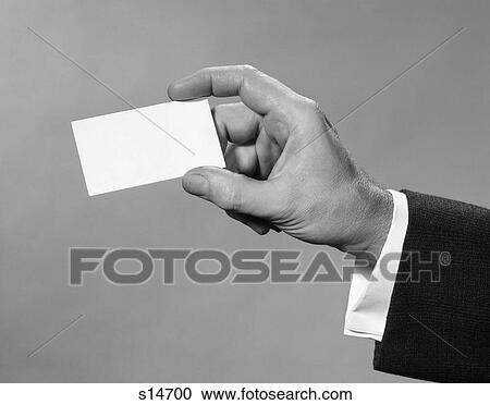 1960s CLOSE-UP MALE HAND HOLDING BLANK BUSINESS CARD View Large Photo Image Stock Image - 1960s CLOSE-UP MALE HAND HOLDING BLANK BUSINESS CARD. Fotosearch