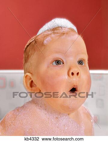 1960s CLOSE-UP PORTRAIT OF SOAPY BABY FUNNY FACIAL EXPRESSION View Large Photo Image Stock Image - 1960s CLOSE-UP PORTRAIT OF SOAPY BABY FUNNY FACIAL EXPRESSION. Fotosearch
