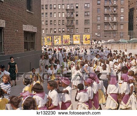 1960s ETHNIC DIVERSITY CELEBRATED SCHOOL FESTIVAL UPTOWN PLAYGROUND FULL OF KIDS PS 173 FT WASHINGTON AVE MANHATTAN NYC USA View Large Photo Image Stock Image - 1960s ETHNIC DIVERSITY CELEBRATED SCHOOL FESTIVAL UPTOWN PLAYGROUND FULL OF KIDS PS 173 FT WASHINGTON AVE MANHATTAN NYC USA. Fotosearch