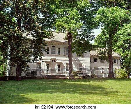 Picture - 1960s HISTORIC FORD HOUSE HEADQUARTERS FOR GEORGE WASHINGTON DURING AMERICAN REVOLUTION MORRISTOWN NEW JERSEY USA. Fotosearch