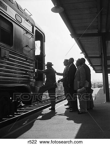 1960S Morning Business Commuters Men Boarding Train Camden New Jersey Usa View Large Photo Image Stock Image - 1960S Morning Business Commuters Men Boarding Train Camden New Jersey Usa. Fotosearch