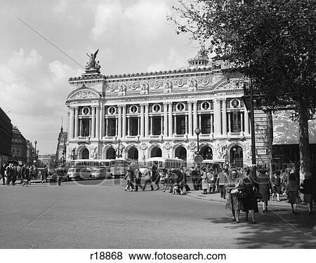 1960S Palais Garnier At Place De L'Opera Paris France View Large Photo Image Stock Photo - 1960S Palais Garnier At Place De L'Opera Paris France. Fotosearch