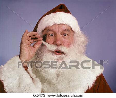 1960s PORTRAIT SANTA CLAUS TWIRLING THE END OF HIS MUSTACHE LOOKING AT CAMERA View Large Photo Image Stock Image - 1960s PORTRAIT SANTA CLAUS TWIRLING THE END OF HIS MUSTACHE LOOKING AT CAMERA. Fotosearch