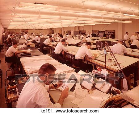 1960s ROOM FULL OF MANY MEN DESIGNERS WHITE COLLAR ARCHITECTS ENGINEERS SEATED AT DRAFTING TABLES WORKING View Large Photo Image Stock Image - 1960s ROOM FULL OF MANY MEN DESIGNERS WHITE COLLAR ARCHITECTS ENGINEERS SEATED AT DRAFTING TABLES WORKING. Fotosearch