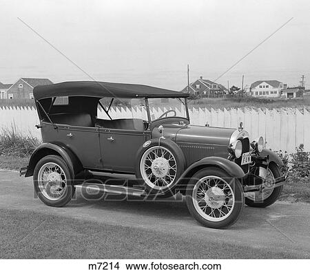 1960S Side View Of 1929 Model A Ford Phaeton View Large Photo Image Picture - 1960S Side View Of 1929 Model A Ford Phaeton. Fotosearch