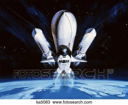 1970s ARTIST'S CONCEPT OF SPACE SHUTTLE'S SEPARATION OF TWO SOLID ROCKET BOOSTERS View Large Photo Image Stock Image - 1970s ARTIST'S CONCEPT OF SPACE SHUTTLE'S SEPARATION OF TWO SOLID ROCKET BOOSTERS. Fotosearch